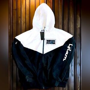 Master fashion black and white lightweight jacket